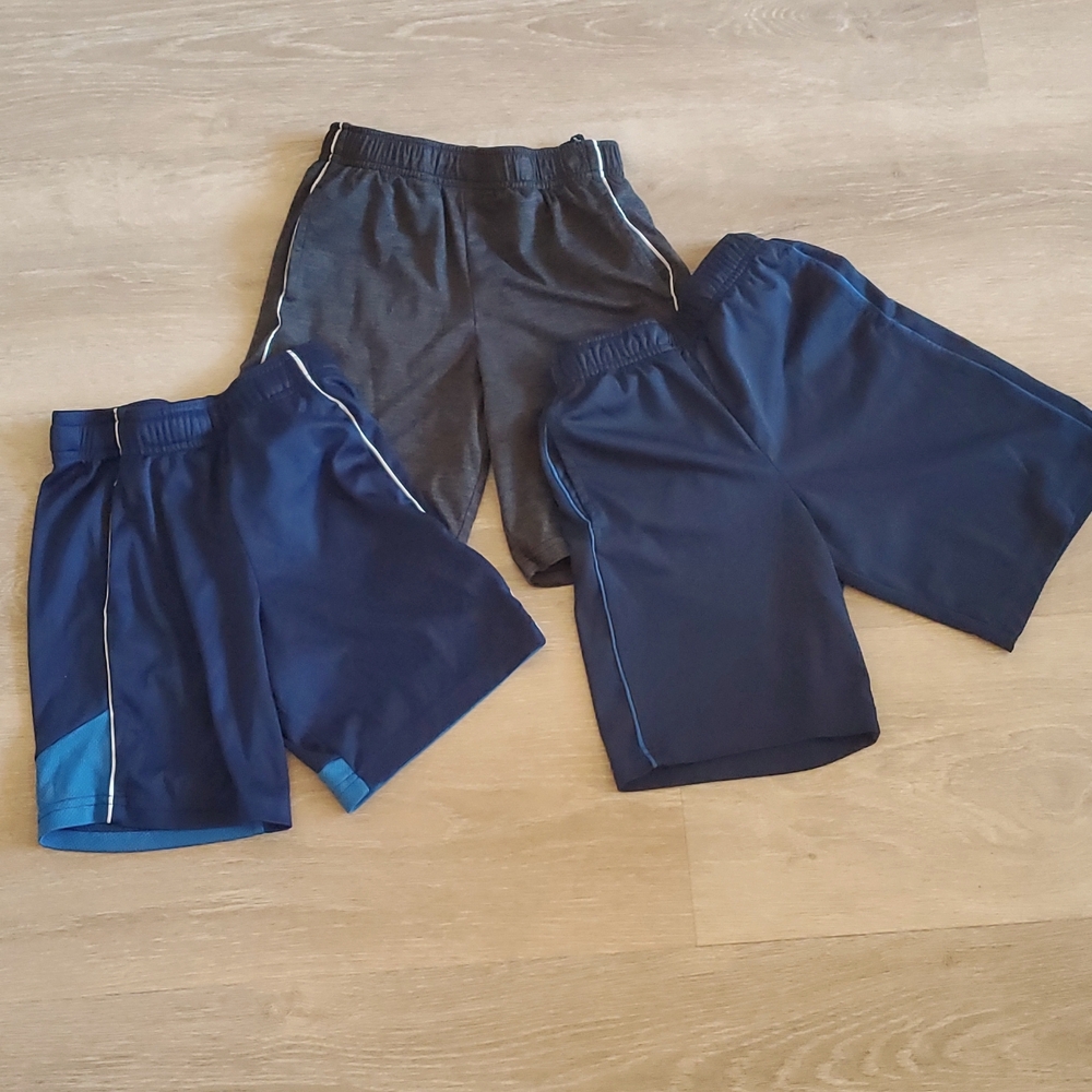 LOT 3 Jumping Beans Boys Shorts With Pockets Blue Gray - Sz 6